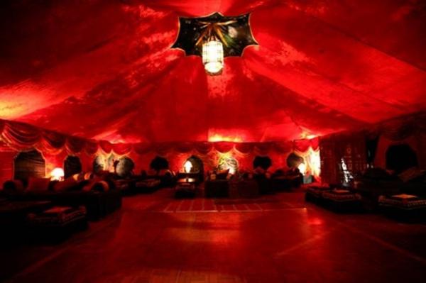 9m x 18m Moulin Rouge burlesque themed tent Inspired by the interior of the